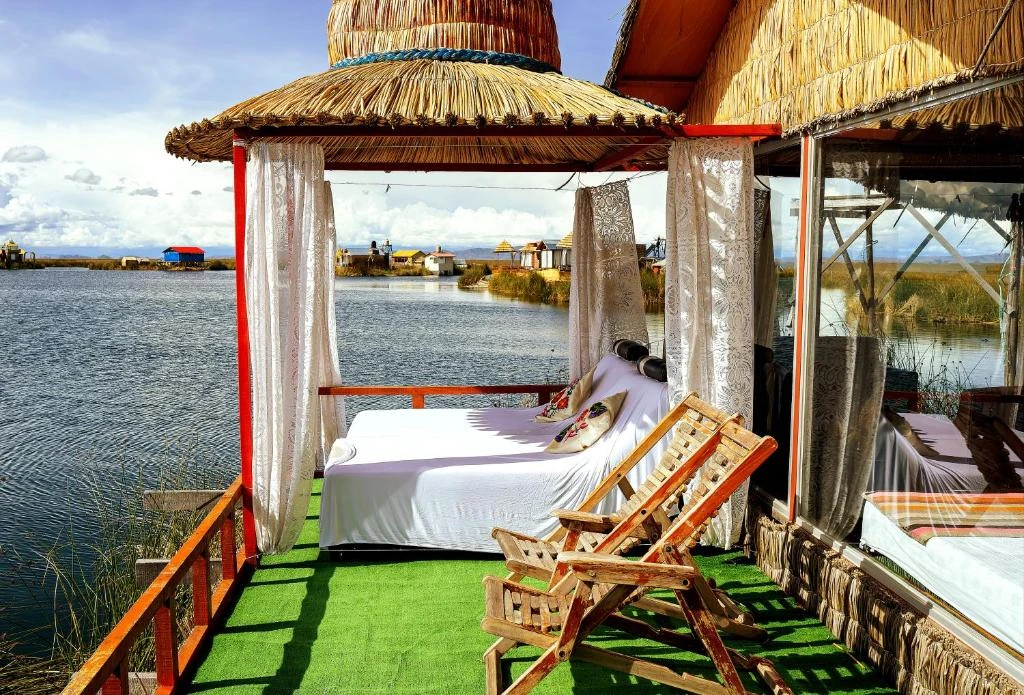 Vista aérea de las Islas Uros